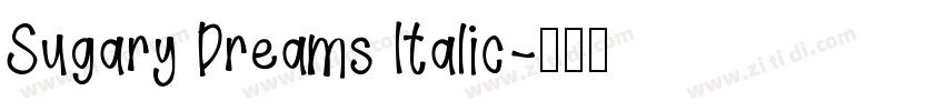 Sugary Dreams Italic字体转换